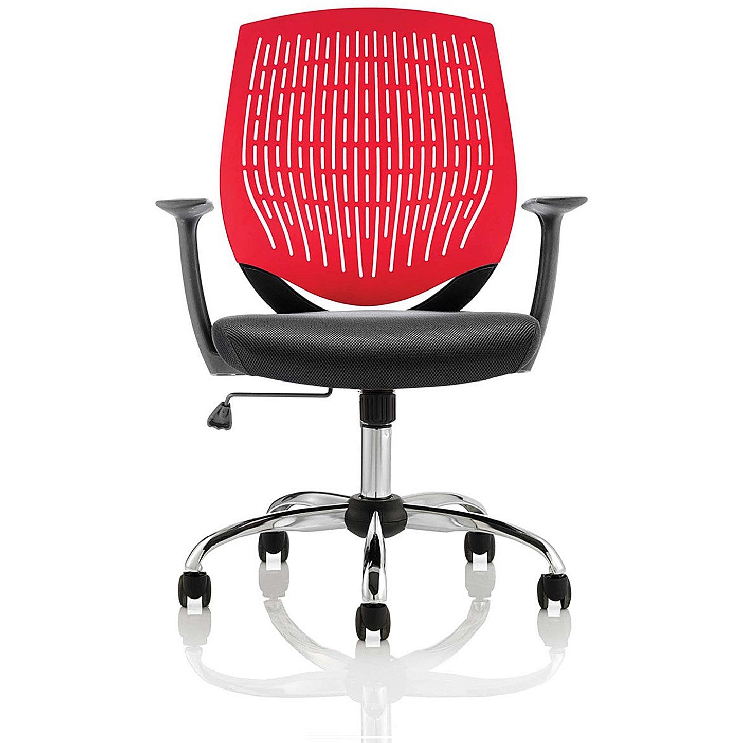 Dura Operator Chair, Fixed Height Arms, Red