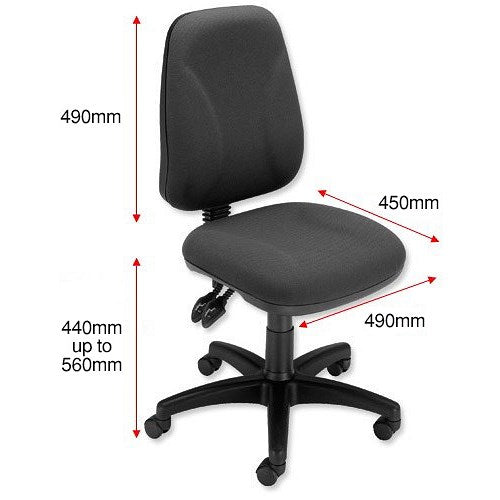 Eclipse Plus II Operator Chair, Charcoal
