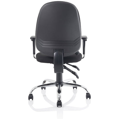 Lisbon Task Operator Chair, Height Adjustable Arms, Black