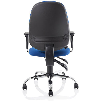 Lisbon Task Operator Chair, Height Adjustable Arms, Blue