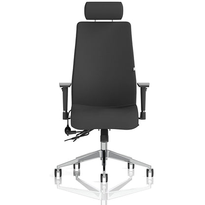 Onyx Ergo Posture Chair, Headrest, Height Adjustable Arms, Black