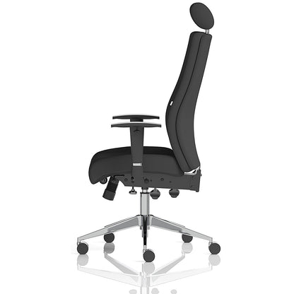 Onyx Ergo Posture Chair, Headrest, Height Adjustable Arms, Black