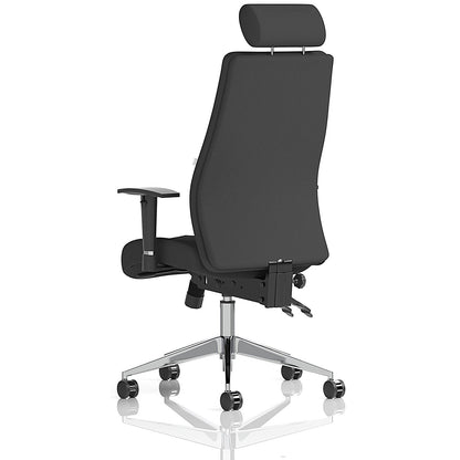 Onyx Ergo Posture Chair, Headrest, Height Adjustable Arms, Black
