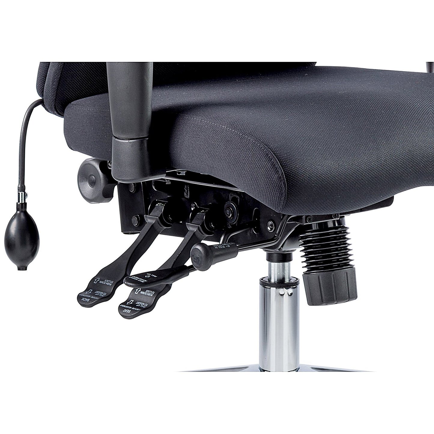 Onyx Ergo Posture Chair, Height Adjustable Arms, Black