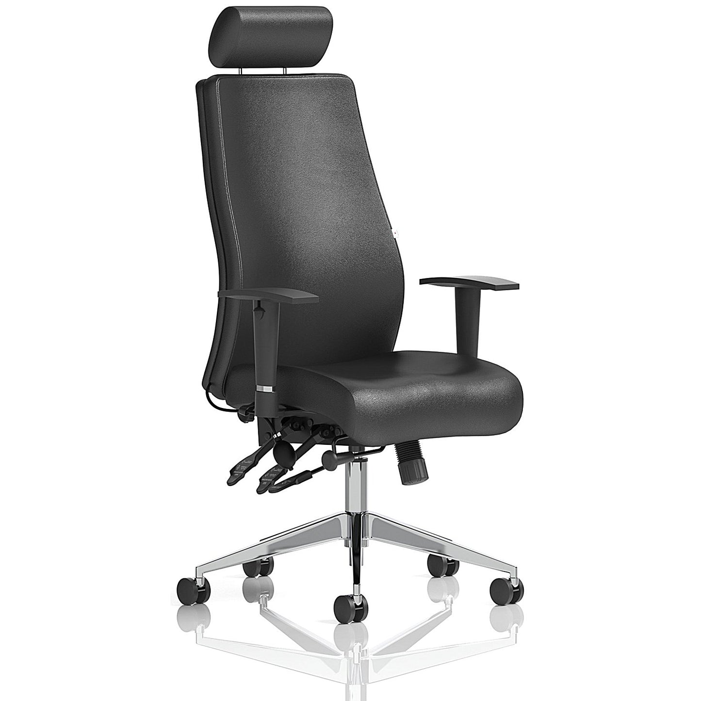 Onyx Ergo Posture Chair, Headrest, Height Adjustable Arms, Black