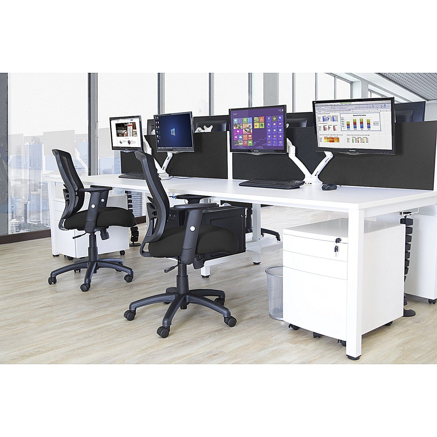 Portland Operator Chair, Height Adjustable Arms, Black