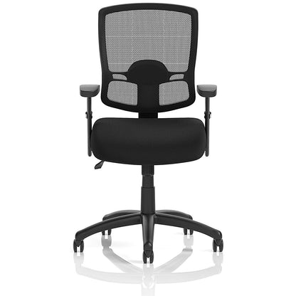Portland Operator Chair, Height Adjustable Arms, Black