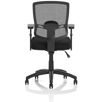 Portland Operator Chair, Height Adjustable Arms, Black