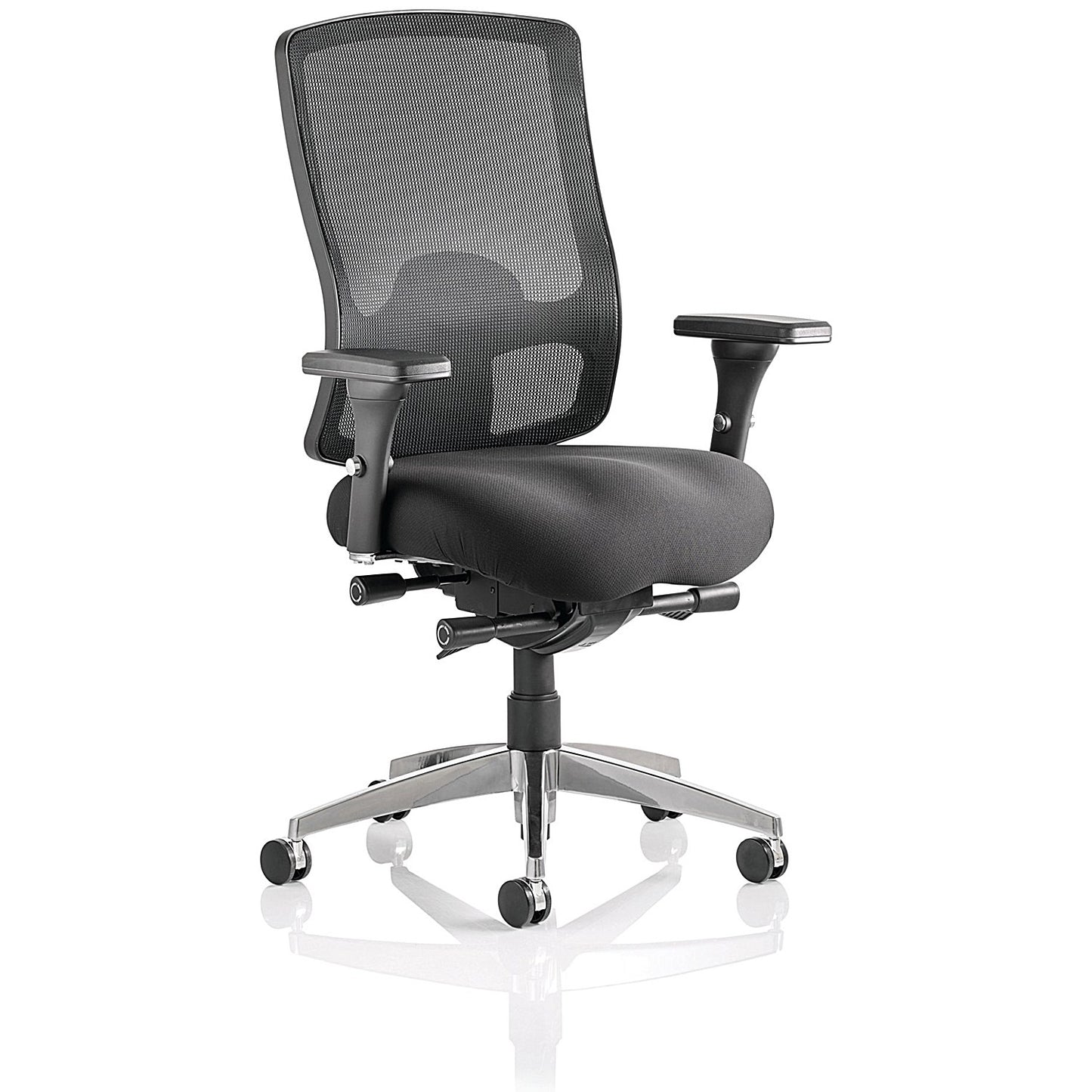 Regent Task Mesh Back Operator Chair, Height Adjustable Arms, Black