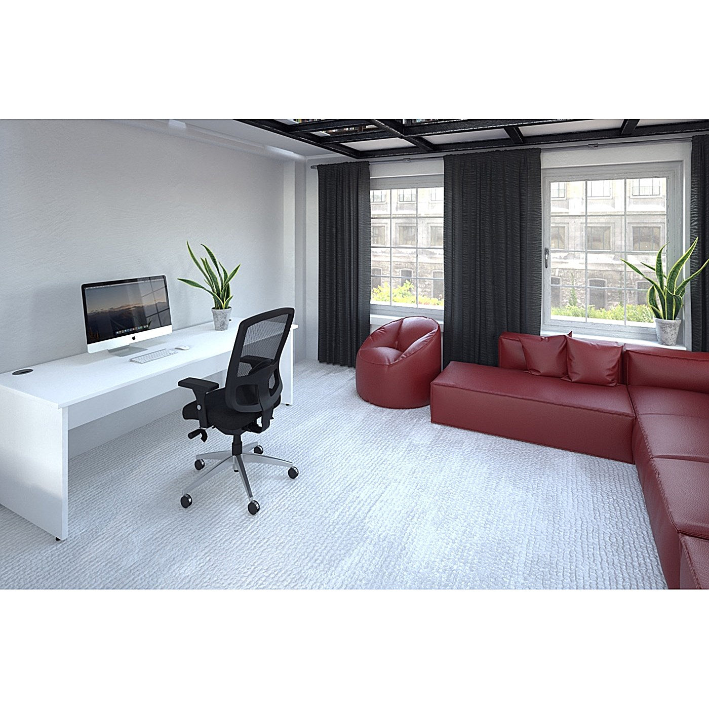 Regent Task Mesh Back Operator Chair, Height Adjustable Arms, Black