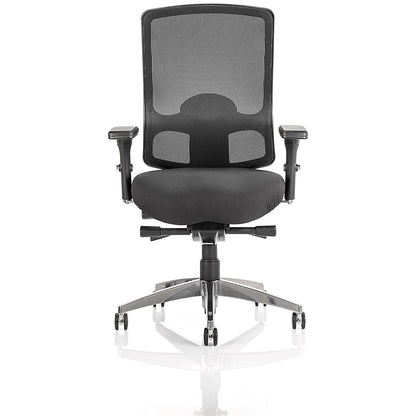 Regent Task Mesh Back Operator Chair, Height Adjustable Arms, Black