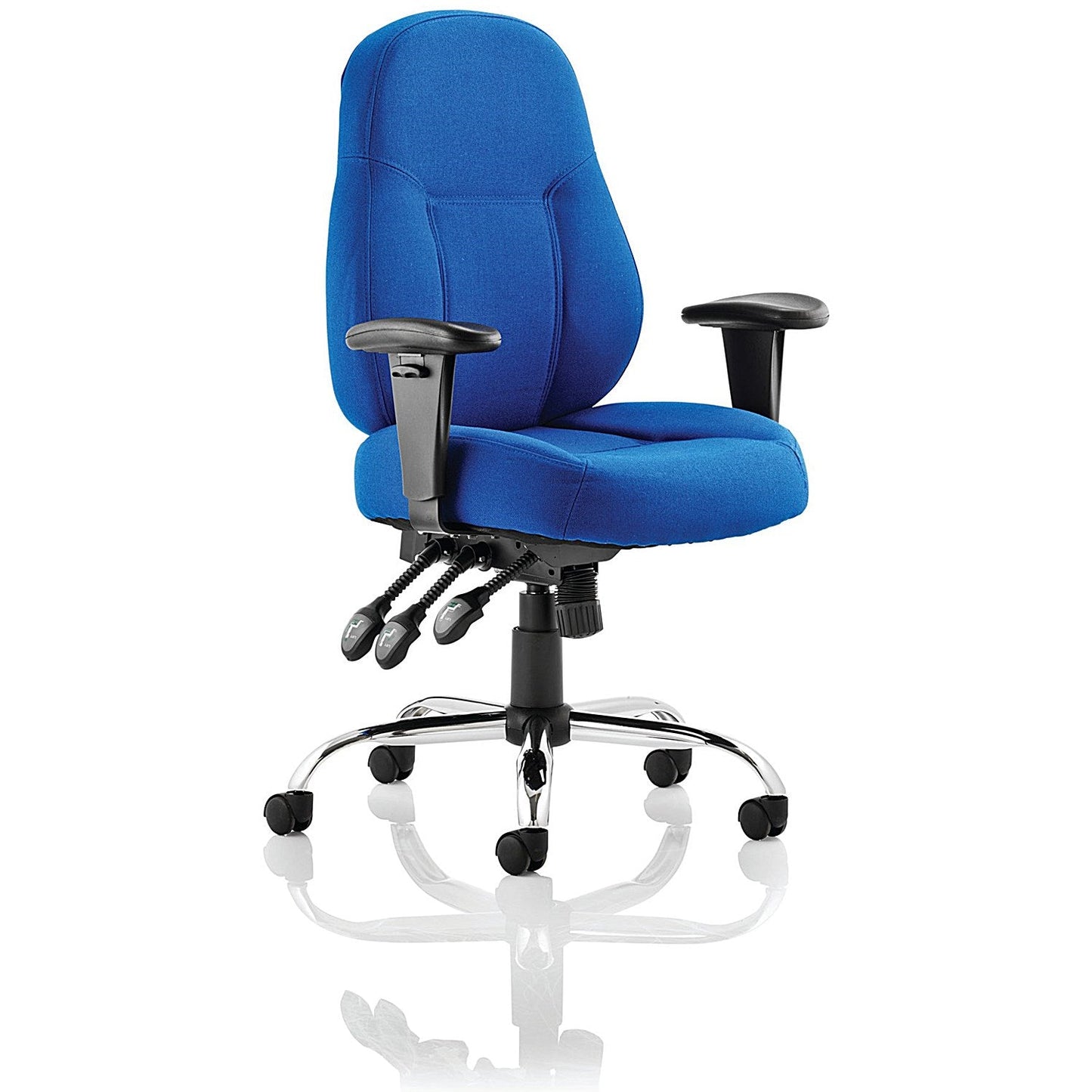 Storm Operator Chair, Height Adjustable Arms, Blue