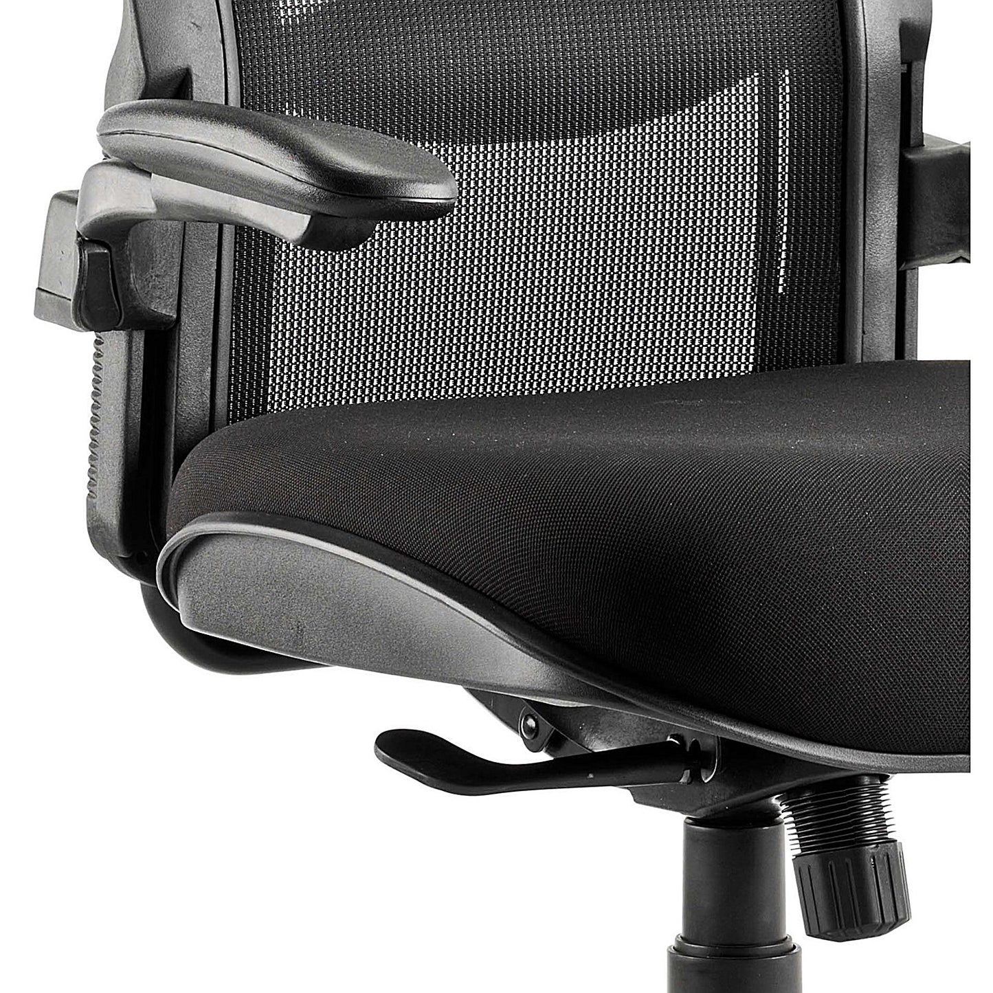 Houston Heavy Duty Mesh Back Task Operator Chair, Height Adjustable Arms,, Black