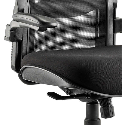 Houston Heavy Duty Mesh Back Task Operator Chair, Height Adjustable Arms,, Black