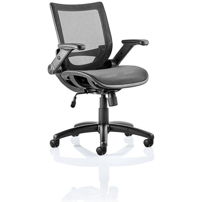 Fuller Mesh Operator Chair, Height Adjustable Arms, Black