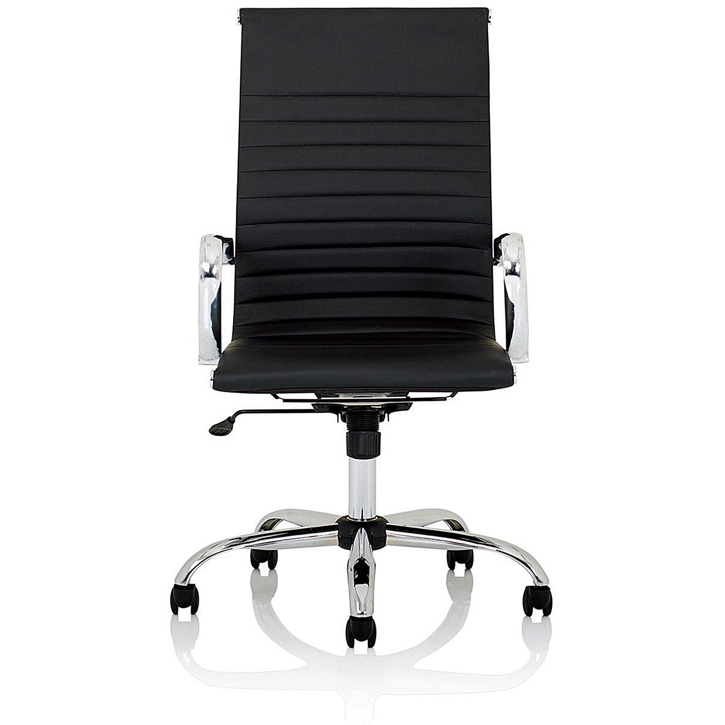 Nola High Back Executive Chair, Fixed Height Arms, Black
