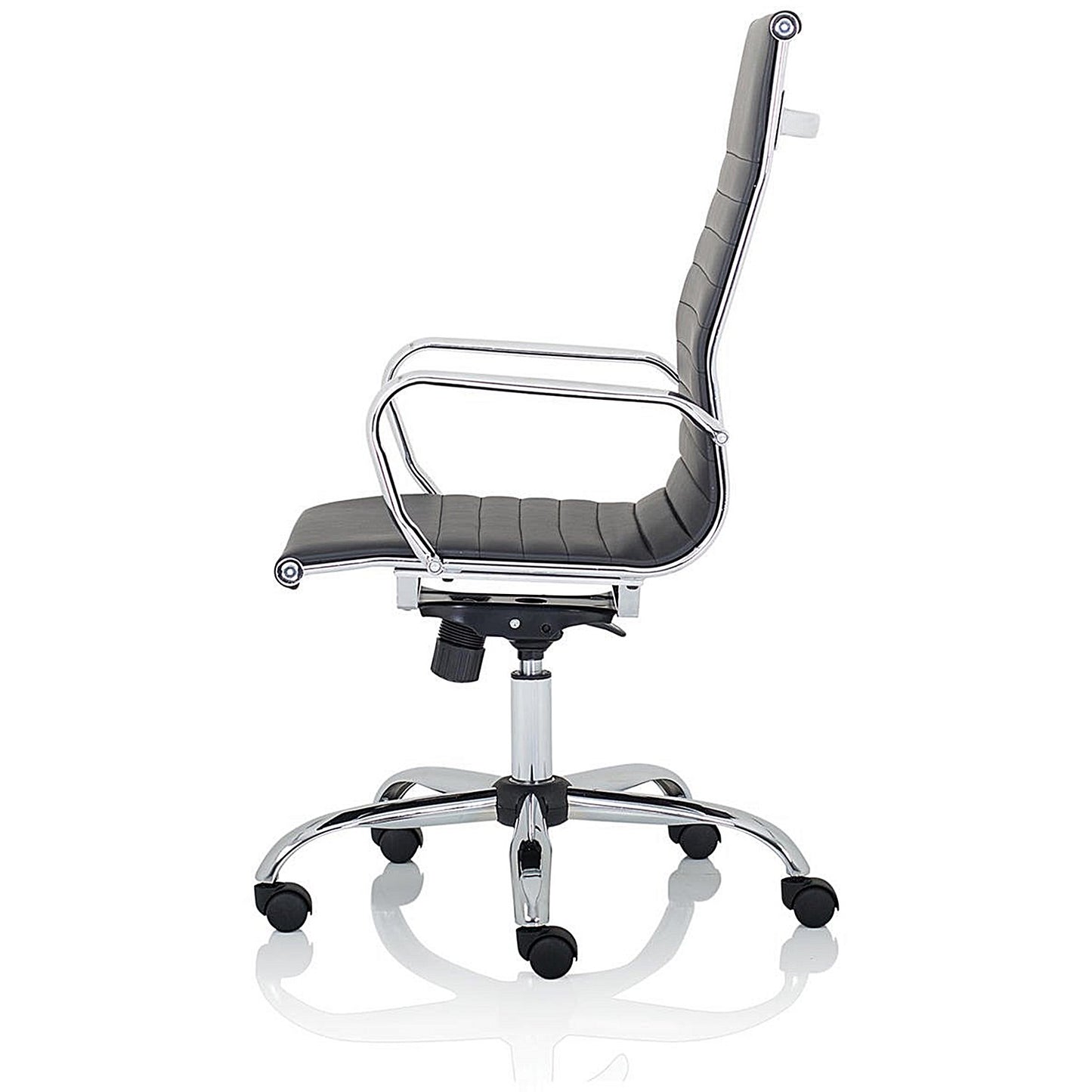Nola High Back Executive Chair, Fixed Height Arms, Black