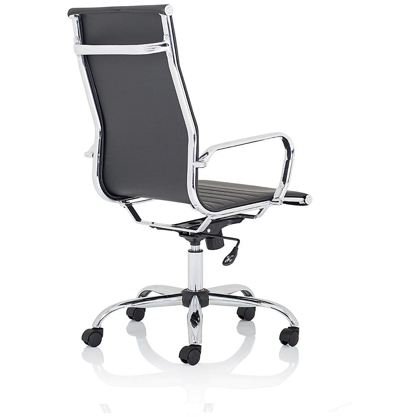 Nola High Back Executive Chair, Fixed Height Arms, Black