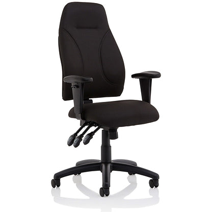 Esme Posture High Back Chair, Height Adjustable Arms, Black