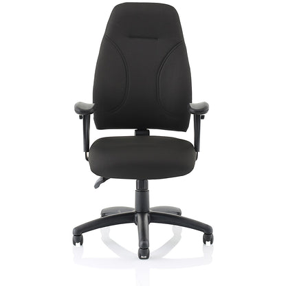 Esme Posture High Back Chair, Height Adjustable Arms, Black
