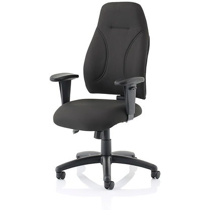 Esme Posture High Back Chair, Height Adjustable Arms, Black