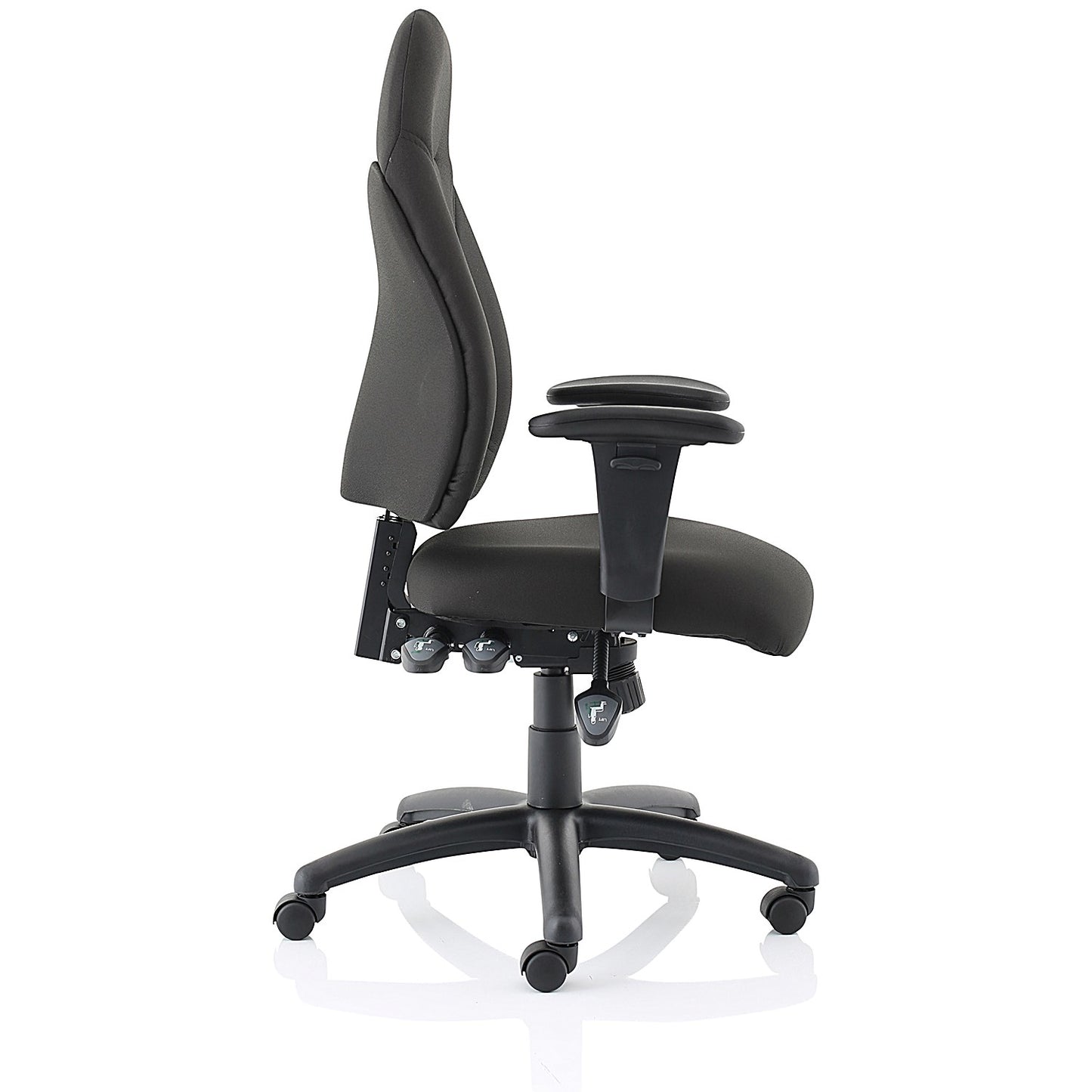 Esme Posture High Back Chair, Height Adjustable Arms, Black