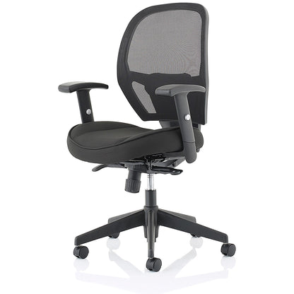 Amaze Mesh Chair, Height Adjustable Arms, Black