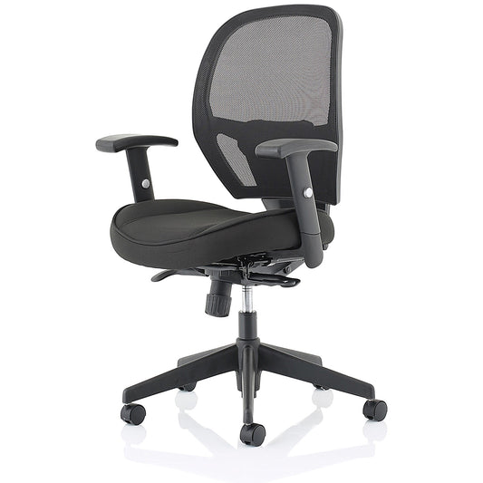Amaze Mesh Chair, Height Adjustable Arms, Black