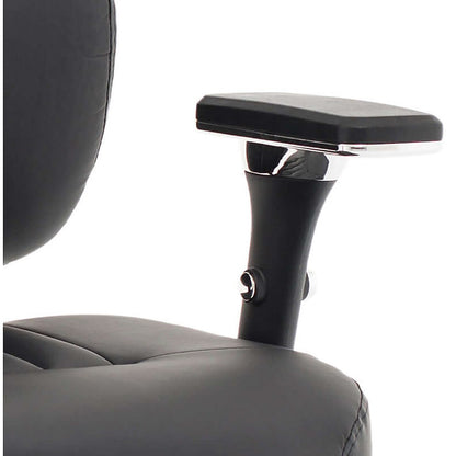 Barcelona Bonded Leather Operator Chair, Height Adjustable Arms, Black