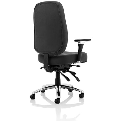 Barcelona Operator Chair, Height Adjustable Arms, Black