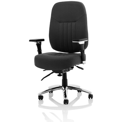 Barcelona Operator Chair, Height Adjustable Arms, Black