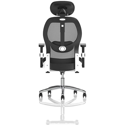 Sanderson II Mesh Back Operator Chair, Headrest, Height Adjustable Arms, Black