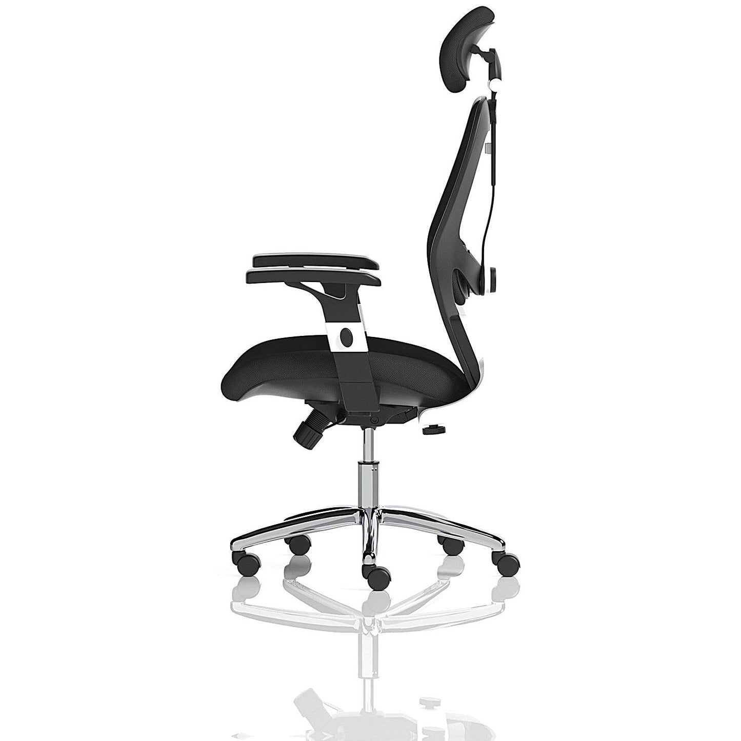 Sanderson II Mesh Back Operator Chair, Headrest, Height Adjustable Arms, Black Easy2Order : OP000244