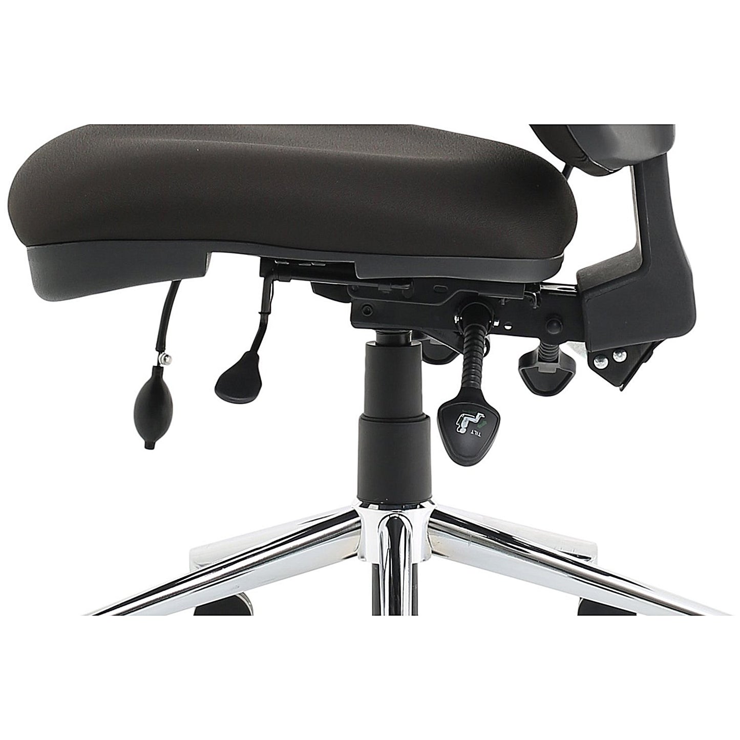 High Back Chiro Operator Chair, Black