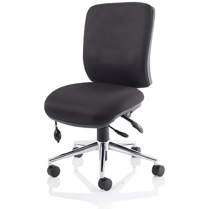 Medium Back Chiro Operator Chair, Black