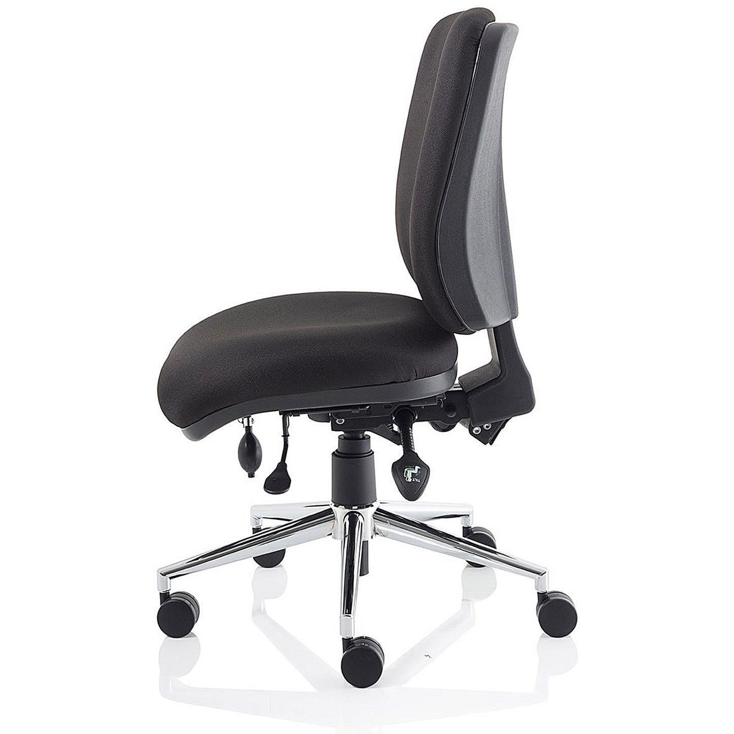 Medium Back Chiro Operator Chair, Black