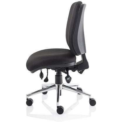 Medium Back Chiro Operator Chair, Black