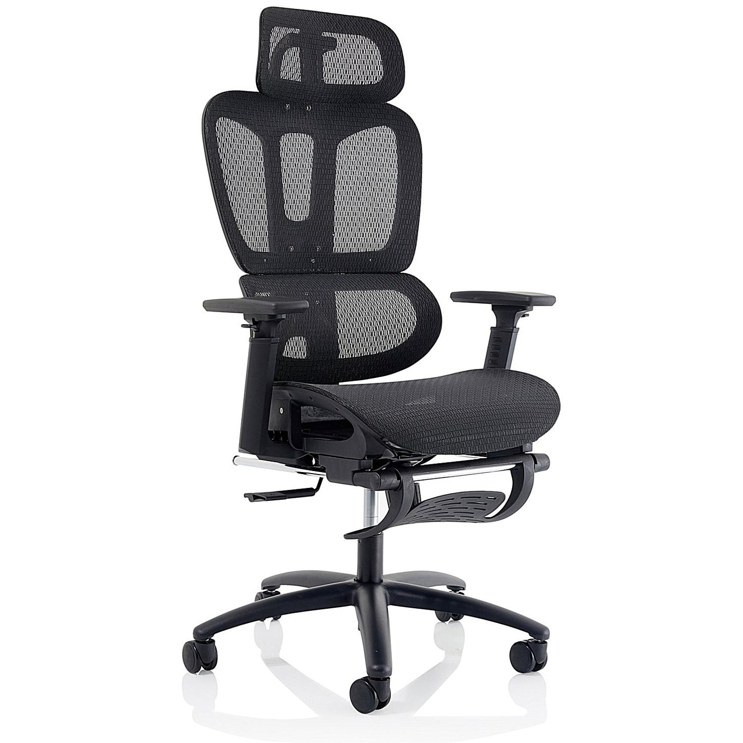 Horizon Executive Mesh Back Chair, Headrest, Height Adjustable Arms, Black