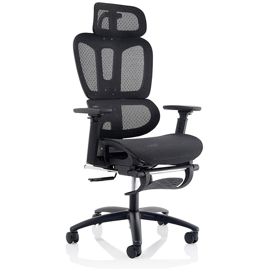 Horizon Executive Mesh Back Chair, Headrest, Height Adjustable Arms, Black