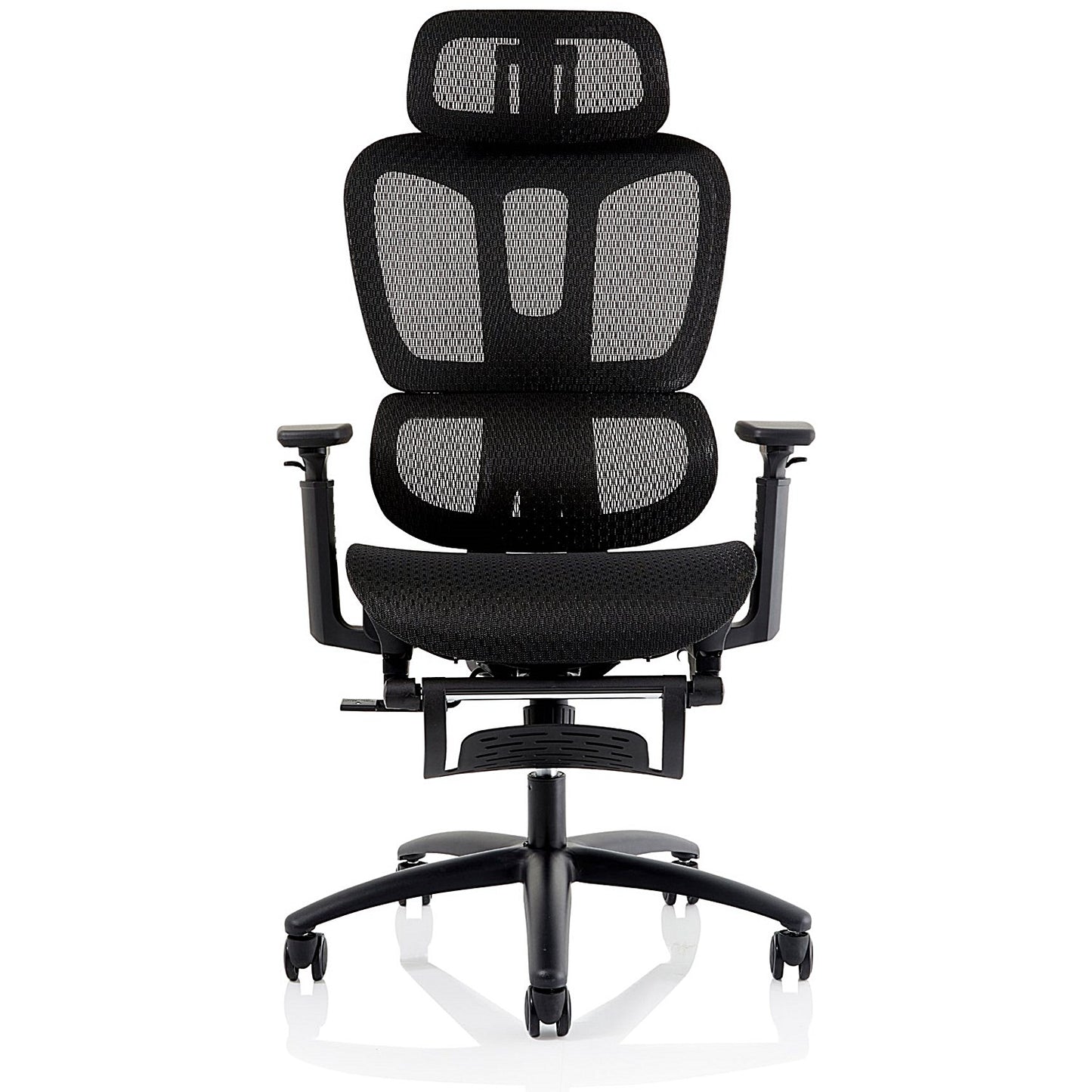 Horizon Executive Mesh Back Chair, Headrest, Height Adjustable Arms, Black