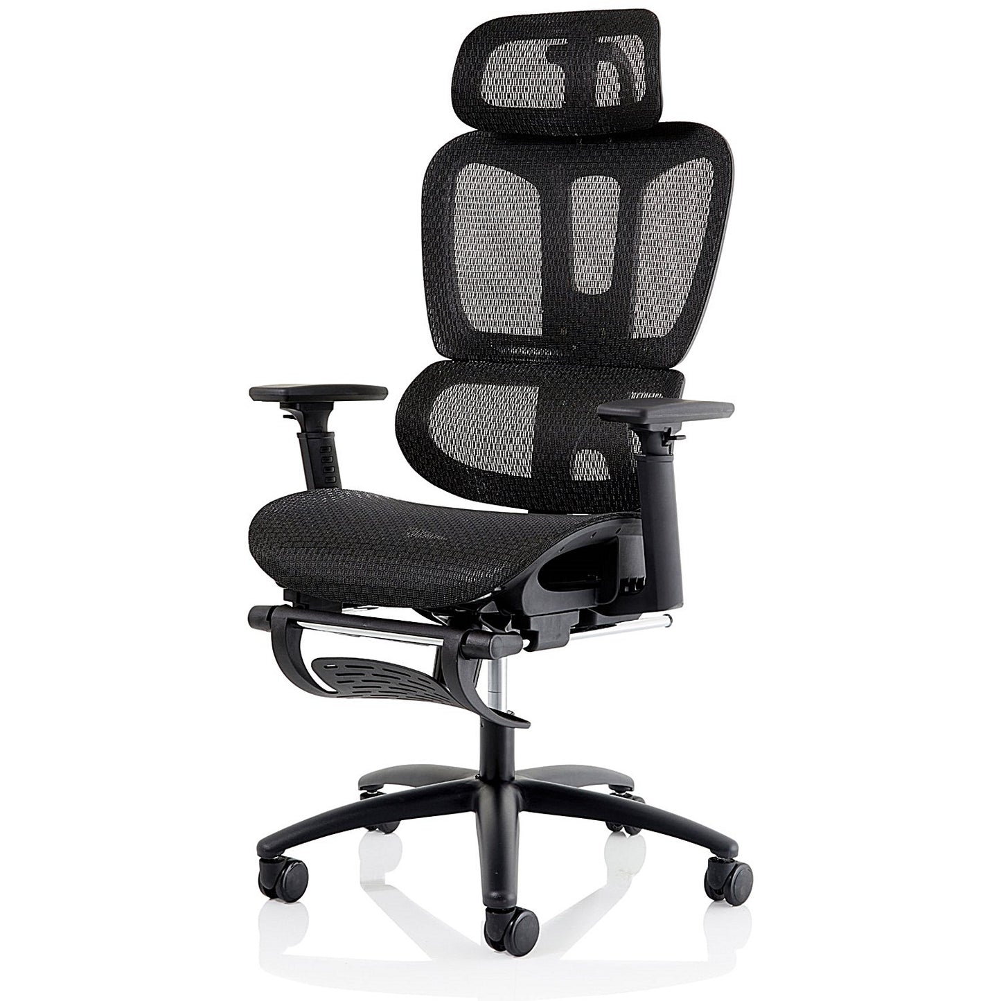 Horizon Executive Mesh Back Chair, Headrest, Height Adjustable Arms, Black
