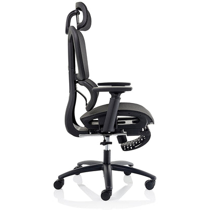 Horizon Executive Mesh Back Chair, Headrest, Height Adjustable Arms, Black
