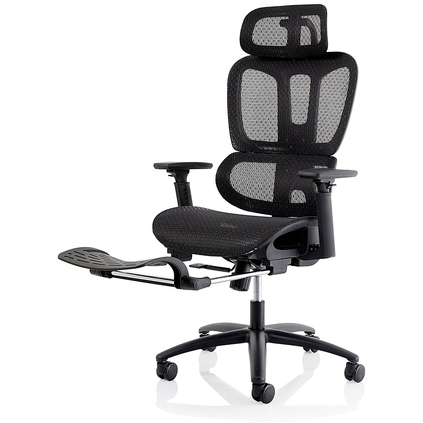 Horizon Executive Mesh Back Chair, Headrest, Height Adjustable Arms, Black