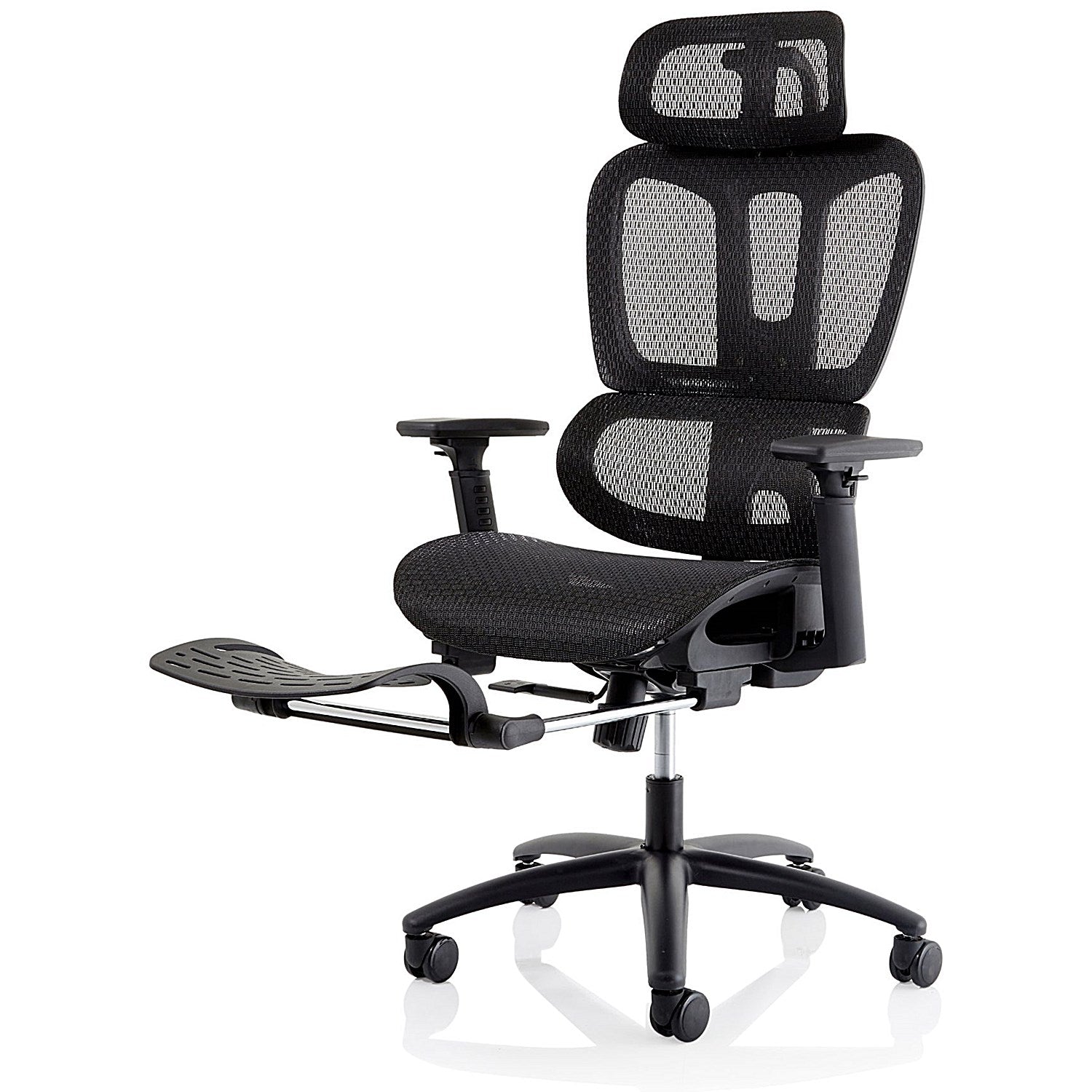 Horizon Executive Mesh Back Chair, Headrest, Height Adjustable Arms, Black