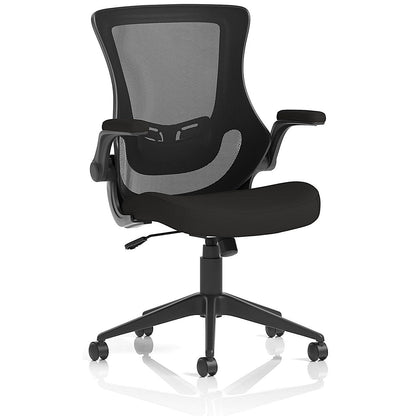 Orbit Mesh Back Operator Chair, Folding Arms, Black