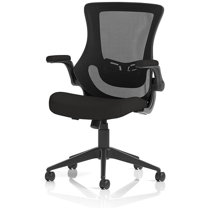 Orbit Mesh Back Operator Chair, Folding Arms, Black