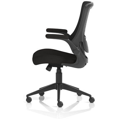 Orbit Mesh Back Operator Chair, Folding Arms, Black