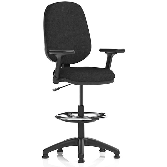Eclipse Plus I High Rise Operator Chair, Black, Height Adjustable And Folding Arms Easy2Order : OP000330