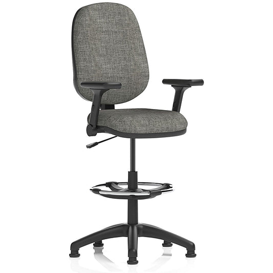 Eclipse Plus I High Rise Operator Chair, Charcoal, Height Adjustable And Folding Arms Easy2Order : OP000332
