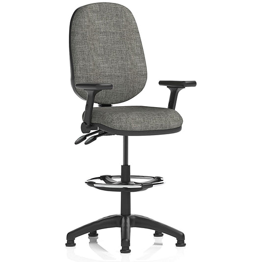 Eclipse Plus II High Rise Operator Chair, Charcoal, Folding Arms Easy2Order : OP000335